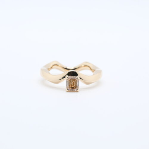 14k Yellow Gold Light Brown Diamond Ring